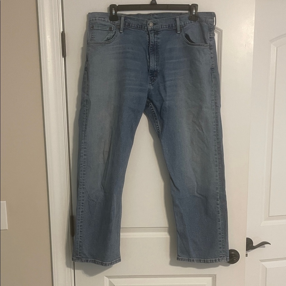 Levi's Relaxed Fit Blue Jeans White Washed 40 x 30